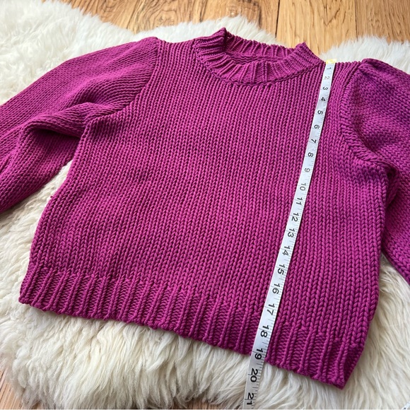 Gabbie 3/4 Puff Sleeve Sweater in Wild Orchid Small - Picture 5 of 11
